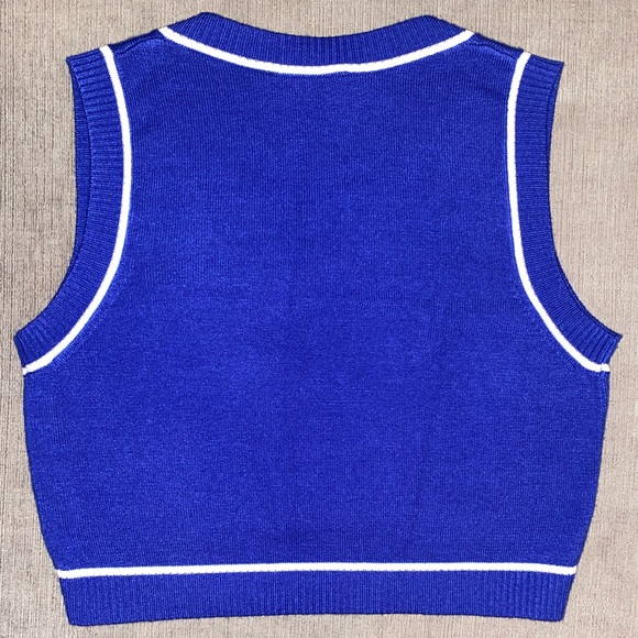 cobalt upper east envy cropped sweater vest - Picture 2 of 4